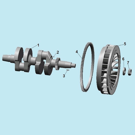 Коленвал и маховик Champion DG10000E